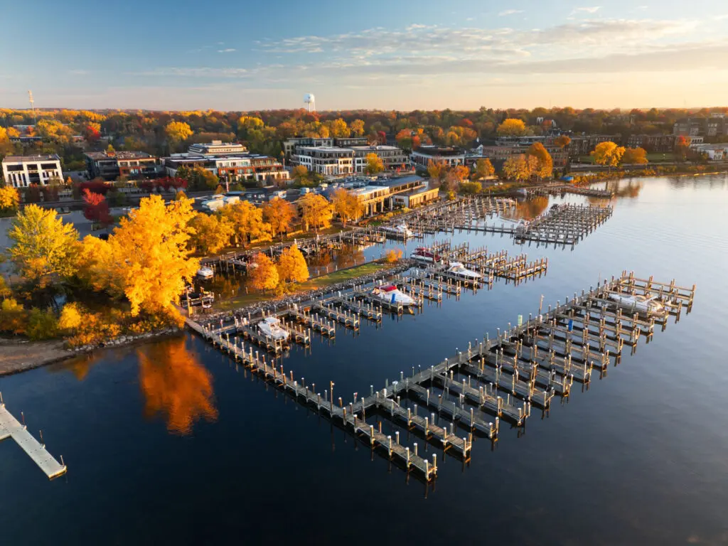 Aerial view of Wayzata Minnesota