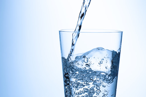 water being poured into a glass