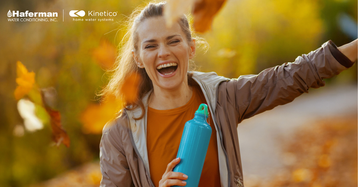Woman with Water Bottle